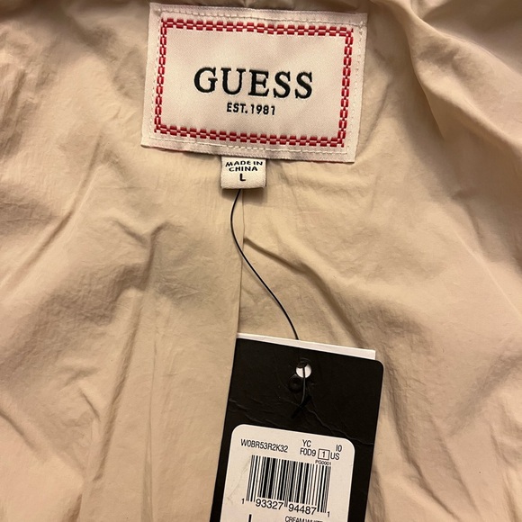 GUESS Women's Cream Sherpa Jacket SIZE L BRAND NEW - Picture 3 of 5
